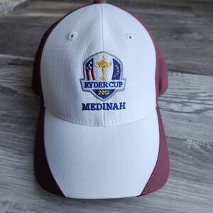 Ryder Cup 2012 Medinah Golf Hat Imperial Brand White & Maroon Adjustable Cap
